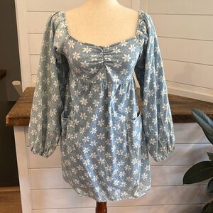 Billabong x Wrangler Woman’s just a dream floral print long sleeve denim dress